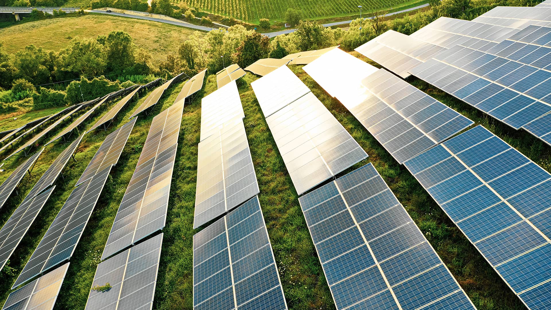 Photovoltaik Park in der Natur