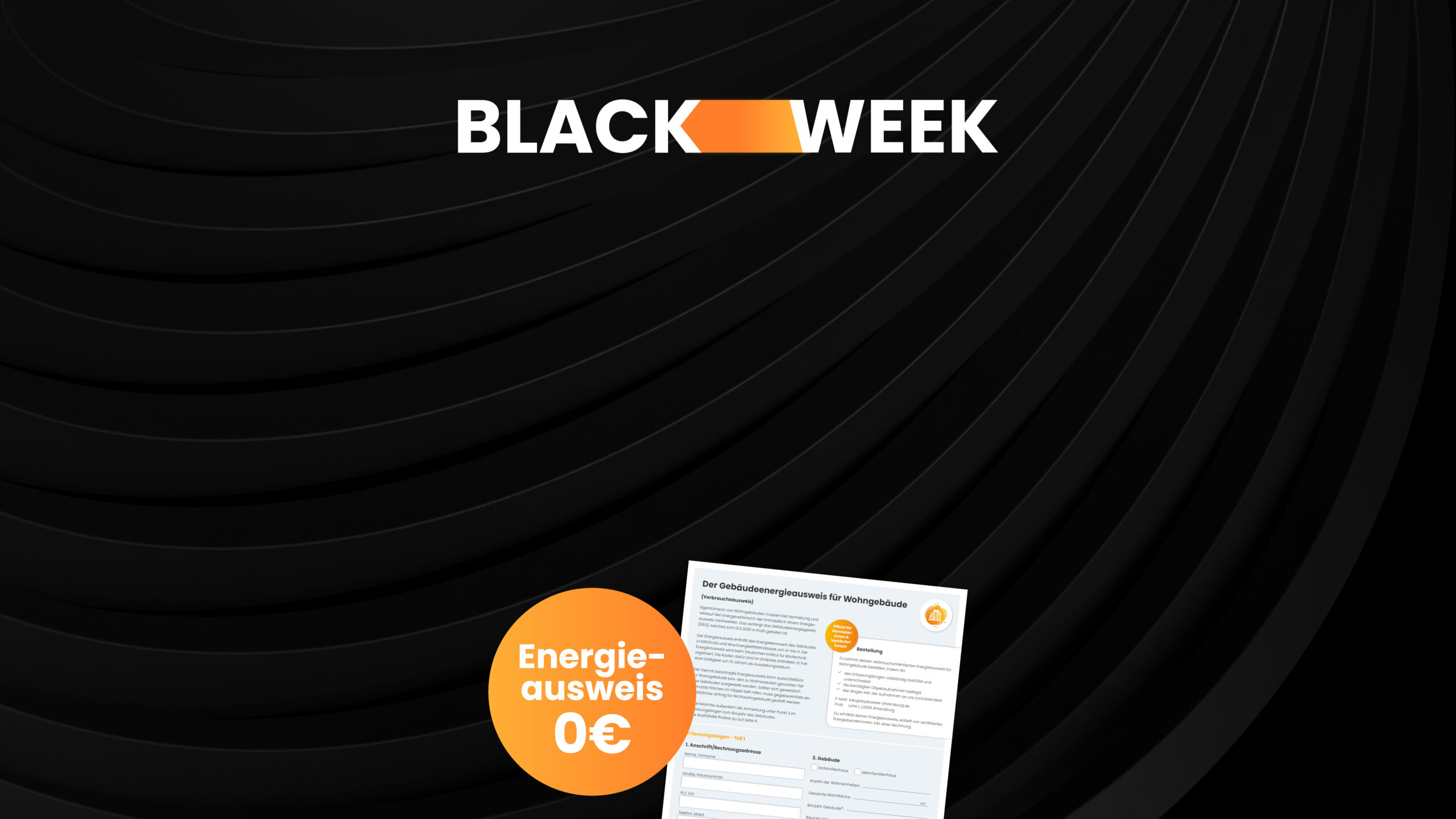 Blackweek Energieausweis für 0€