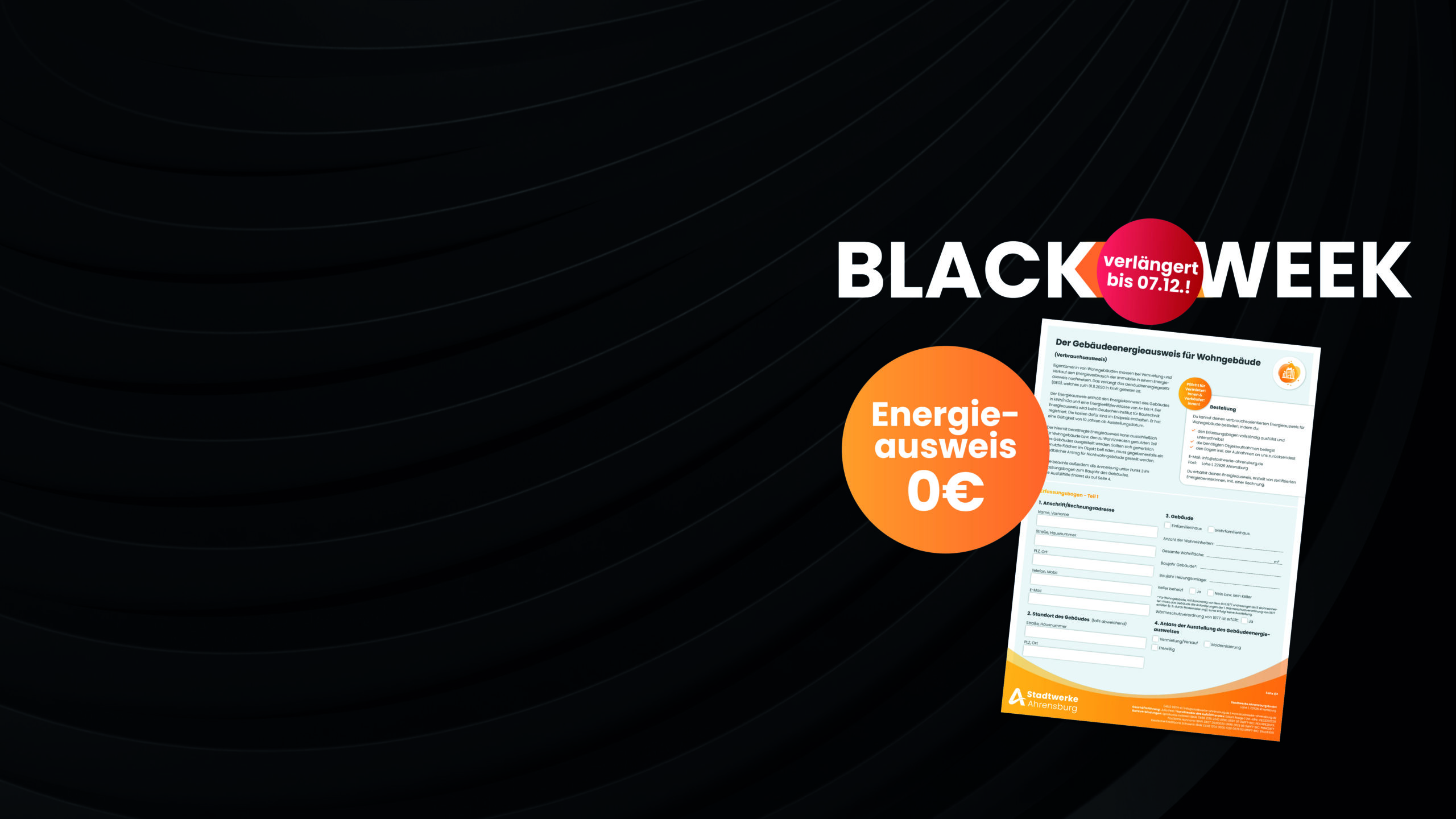 Blackweek Energieausweis für 0€ bis 07.12.