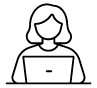 Icon Frau Laptop